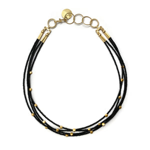 Polka Dot Hematite Necklace-Necklaces-Iza Design-Pistachios