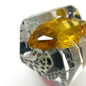 Pop Art Citrine Sculpted Cocktail Ring-Rings-Jennifer Merchant-Pistachios