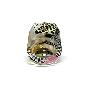Pop Art Citrine Sculpted Cocktail Ring-Rings-Jennifer Merchant-Pistachios