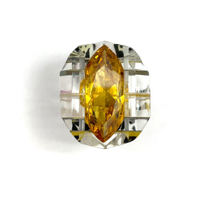 Pop Art Citrine Sculpted Cocktail Ring-Rings-Jennifer Merchant-Pistachios
