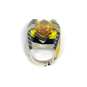 Pop Art Citrine Sculpted Cocktail Ring-Rings-Jennifer Merchant-Pistachios