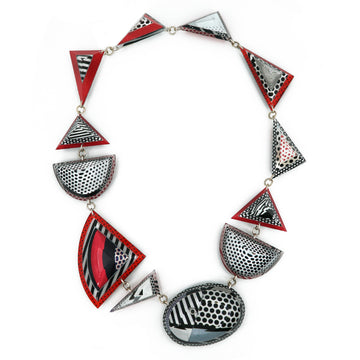 Pop Art Geometric Statement Necklace