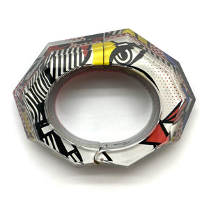 Pop Art Polka Dot Hinge Bracelet-Bracelets-Jennifer Merchant-Pistachios