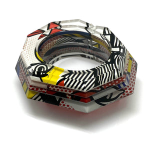 Pop Art Polka Dot Hinge Bracelet-Bracelets-Jennifer Merchant-Pistachios