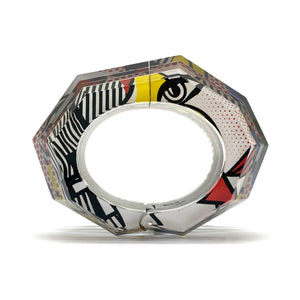 Pop Art Polka Dot Hinge Bracelet-Bracelets-Jennifer Merchant-Pistachios
