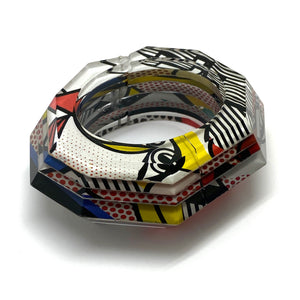 Pop Art Polka Dot Hinge Bracelet-Bracelets-Jennifer Merchant-Pistachios