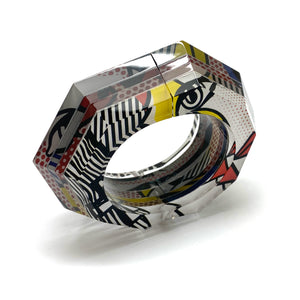 Pop Art Polka Dot Hinge Bracelet-Bracelets-Jennifer Merchant-Pistachios