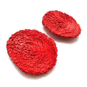 Poppy Circular Statement Earrings-Earrings-Ute Kolar-Pistachios