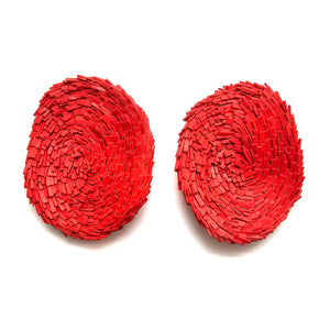 Poppy Circular Statement Earrings-Earrings-Ute Kolar-Pistachios