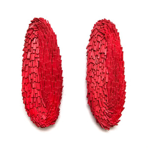 Poppy Oval Statement Earrings-Earrings-Ute Kolar-Pistachios