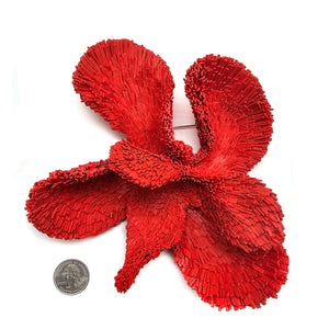 Poppy Wooden Statement Brooch-Pins-Ute Kolar-Pistachios