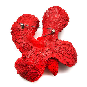 Poppy Wooden Statement Brooch-Pins-Ute Kolar-Pistachios