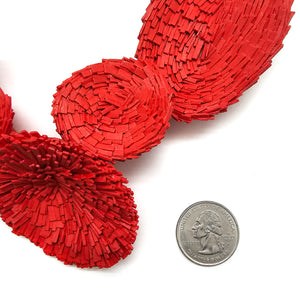 Poppy Wooden Statement Necklace-Necklaces-Ute Kolar-Pistachios