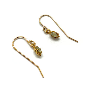 Prenite and Gold Vermeil Earrings-Earrings-Julia Cabral-Pistachios