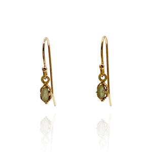 Prenite and Gold Vermeil Earrings-Earrings-Julia Cabral-Pistachios