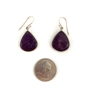Purple Agate Hook Earrings-Earrings-Susanne Kern-Pistachios