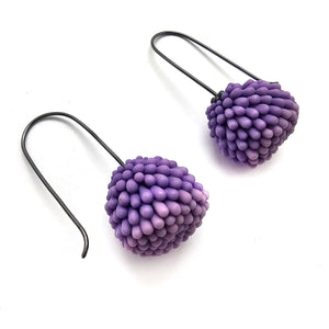 Purple Berry Earrings-Earrings-Hee Ang Kim-Pistachios
