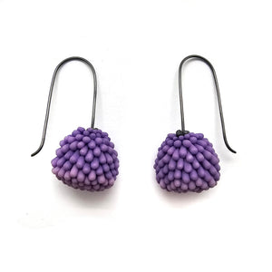 Purple Berry Earrings-Earrings-Hee Ang Kim-Pistachios