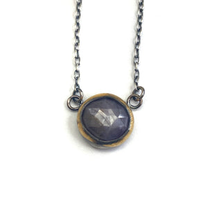 Purple Corundum Pendant Necklace-Necklaces-Austin Titus-Pistachios