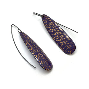 Purple Enamel Earrings-Earrings-Jenne Rayburn-Pistachios