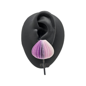 Purple Flower Paper Earrings-Earrings-Naoko Yoshizawa-Pistachios