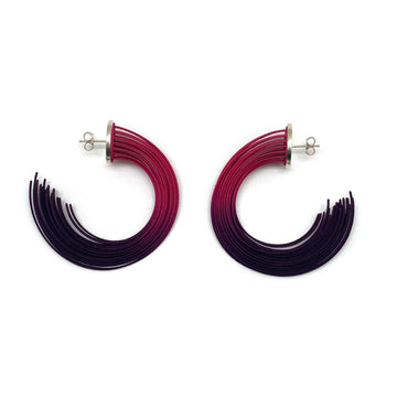 Purple Gradient Hoop Earrings