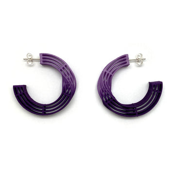 Purple Mobius Hoops