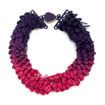 Purple Ombre Leaves Necklace