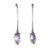 Purple Quartz Droplet Earrings-Earrings-Sowon Joo-Pistachios