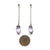 Purple Quartz Droplet Earrings-Earrings-Sowon Joo-Pistachios