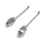 Purple Quartz Droplet Earrings-Earrings-Sowon Joo-Pistachios