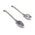 Purple Quartz Droplet Earrings-Earrings-Sowon Joo-Pistachios