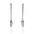 Purple Quartz Droplet Earrings-Earrings-Sowon Joo-Pistachios