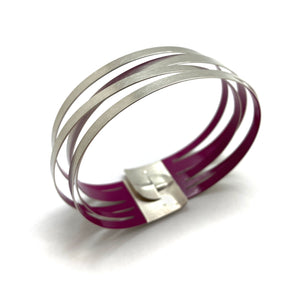 Purple Stripe Bracelet-Bracelets-Claudia Hoppe-Pistachios