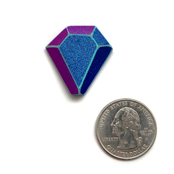 Purple and Blue Diamond Pin Pins Eva Burton Pistachios