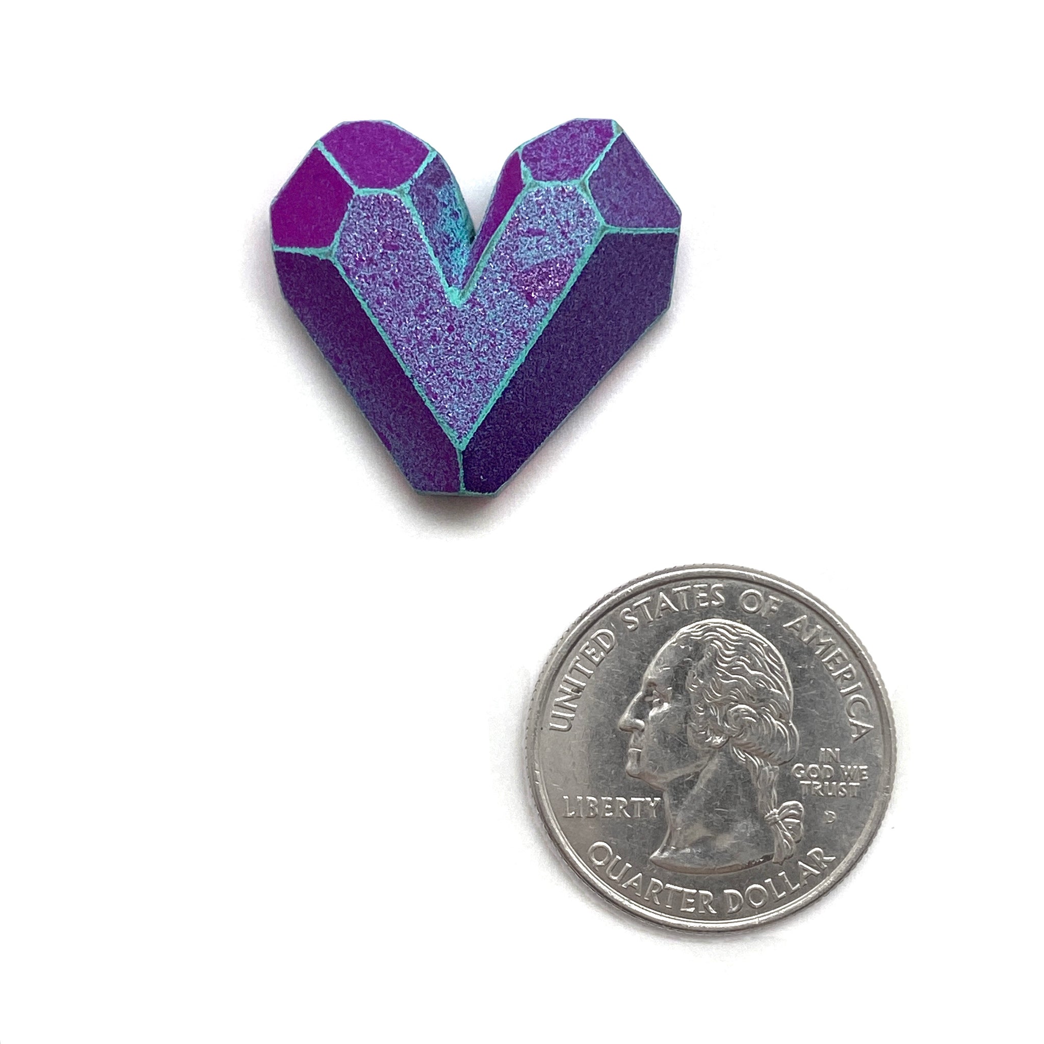 Purple and Blue Heart Pin Pins Eva Burton Pistachios