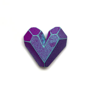 Purple and Blue Heart Pin-Pins-Eva Burton-Pistachios