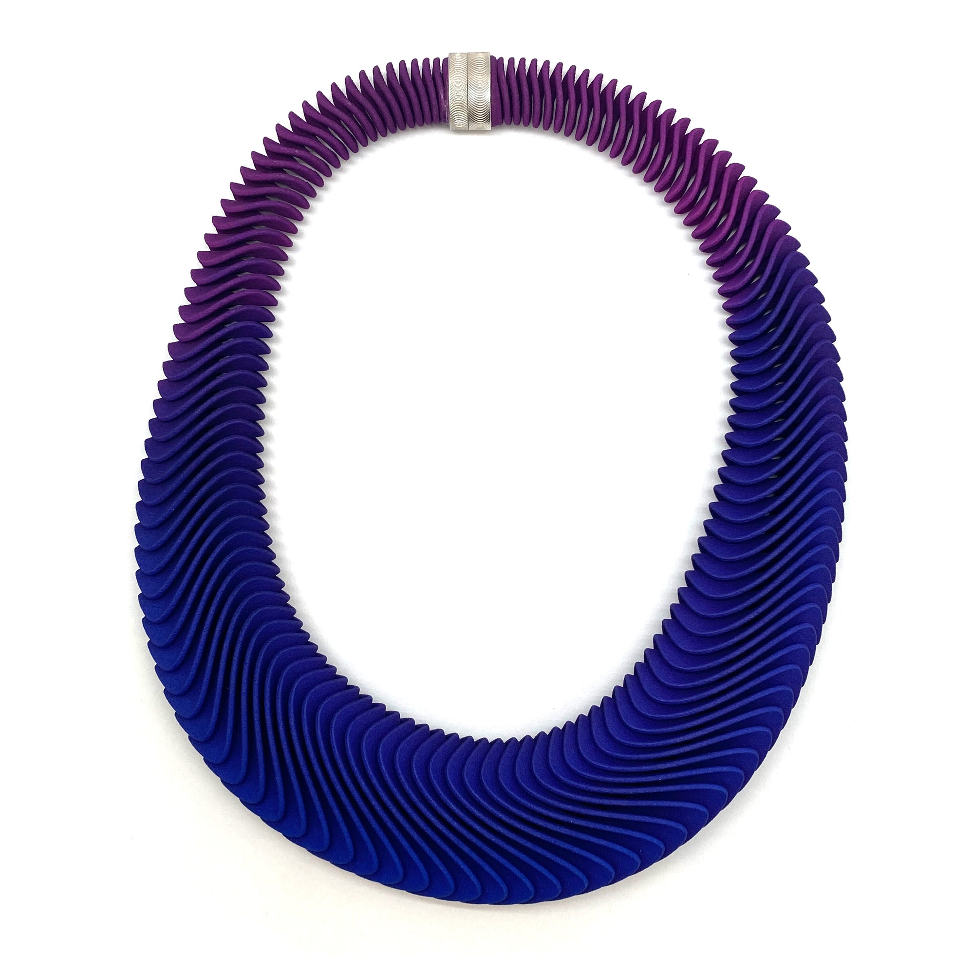 Purple and Blue Ripple Necklace-Necklaces-Lynne MacLachlan-Pistachios