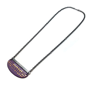 Purple and Gold Enamel Necklace-Necklaces-Jenne Rayburn-Pistachios