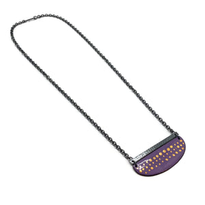Purple and Gold Enamel Necklace-Necklaces-Jenne Rayburn-Pistachios