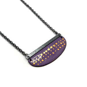 Purple and Gold Enamel Necklace-Necklaces-Jenne Rayburn-Pistachios