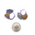 Purple and Neutral Geometric Studs-Earrings-Stephanie Smith-Pistachios