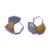 Purple and Neutral Geometric Studs-Earrings-Stephanie Smith-Pistachios