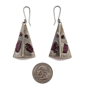 Pyramid Gemstone Earrings-Earrings-Joanna Gollberg-Pistachios