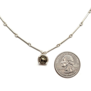 Pyrite Pendant Necklace-Heather Guidero-Pistachios