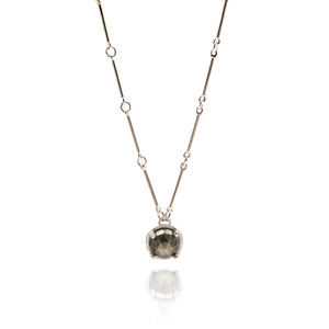 Pyrite Pendant Necklace-Heather Guidero-Pistachios