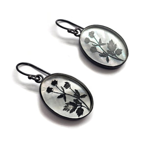 Quartz and Mother of Pearl Earrings-Earrings-Kelly Jean Conroy-Pistachios