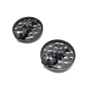 Quilted Circle Studs-Earrings-Liz Clark-Pistachios