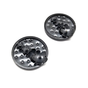 Quilted Circle Studs-Earrings-Liz Clark-Pistachios