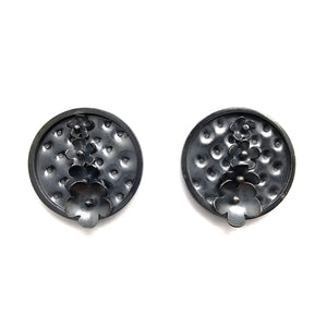 Quilted Circle Studs-Earrings-Liz Clark-Pistachios